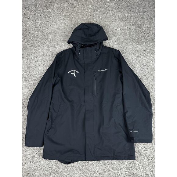 Columbia Jacket Mens L Omni-Tech Waterproof Hooded Rain Coat Interchange Shell - Picture 2 of 12